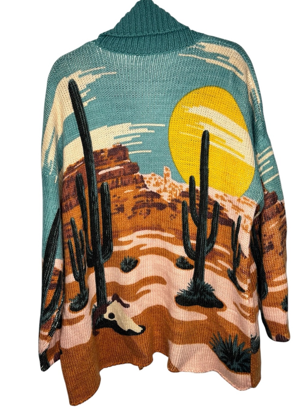 Wrangler Women Retro Desert Cardigan Western Aztec Large Oversized Southwestern - Picture 8 of 11